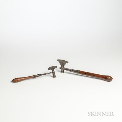 Two Iron and Wood Sugar Hammers