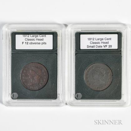 Two 1812 Classic Head Cents