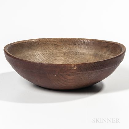 Turned and Red-stained Ash Bowl