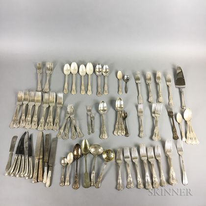 Large Group of Silver-plated Flatware