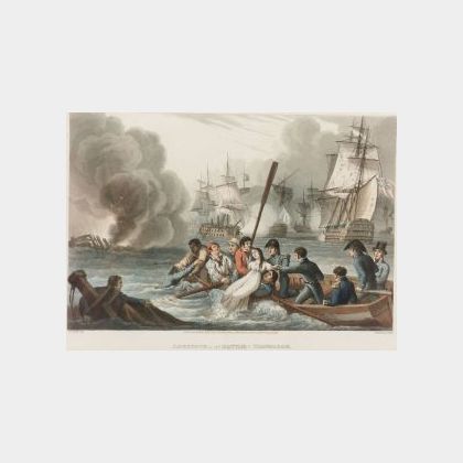 Matthew Dubourg (British, 18th/19th Century),After William Heath (British, 1795-1840),Anecdote at the Battle of Trafalgar