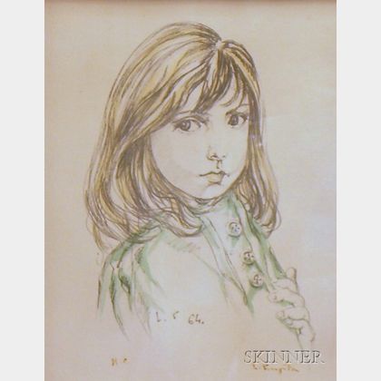 Tsuguharu Leonard Foujita (Japanese, 1886-1968) Petite Fille