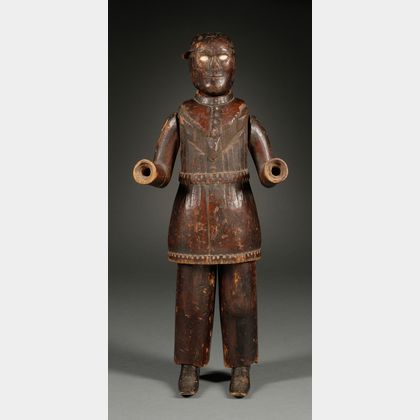 Carved Yellow Poplar Figure of a Frontier Jesuit Priest