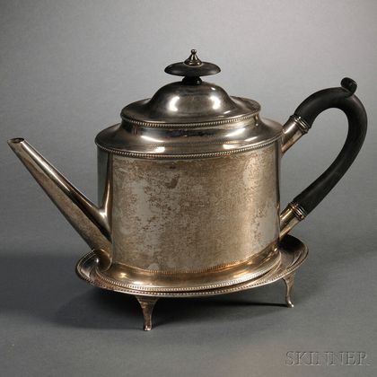Assembled George III Sterling Silver Teapot with Stand