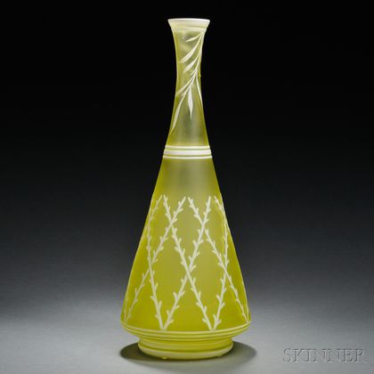 English Cameo Glass Vase