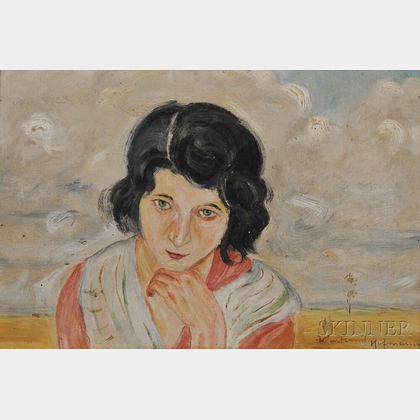 Vlastimil Hofmann (Czechoslovakian, 1881-1970) Girl in a Landscape
