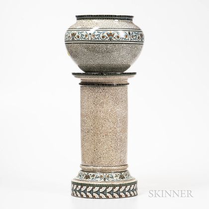 English Pottery Jardiniere and Stand