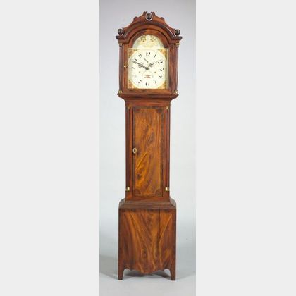 Fancy Painted Tall Case Clock