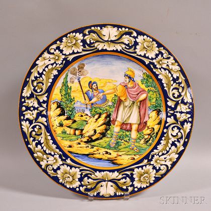 Italian Maiolica Polychrome-decorated Charger
