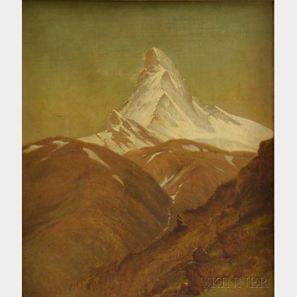 John Ferguson Weir (American, 1841-1926) The Matterhorn from Zermatt