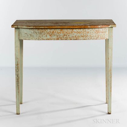 Light Blue-painted Pine Console Table