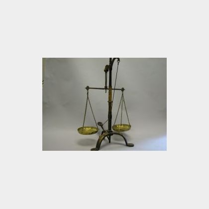 Waterlow & Sons Ltd. London Painted Cast Iron and Brass Scale. 
