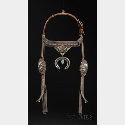 Southwest Silver and Leather Bridle