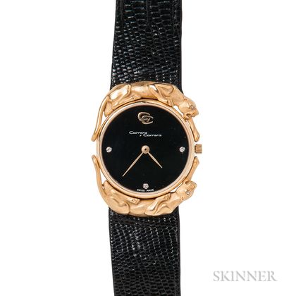 18kt Gold and Diamond "Panther" Wristwatch, Carrera y Carrera