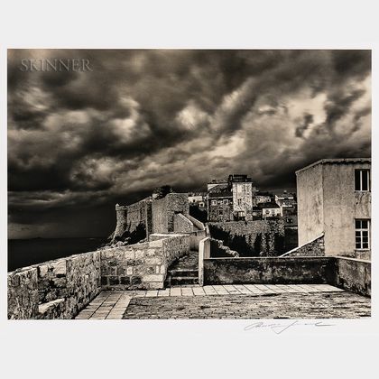 Roman Loranc (Polish, b. 1956) Dark Clouds over Dubrovnik