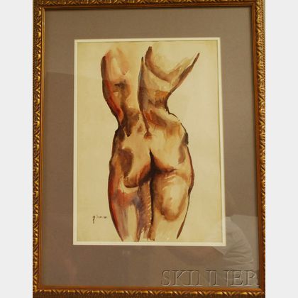 George Alan Swanson (American, 1908-1968) Nude.