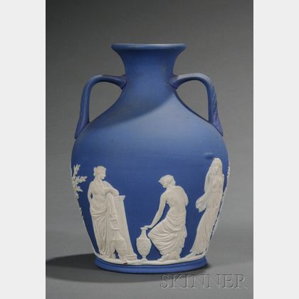 Wedgwood & Co. Dark Blue Jasper Dip Portland-type Vase