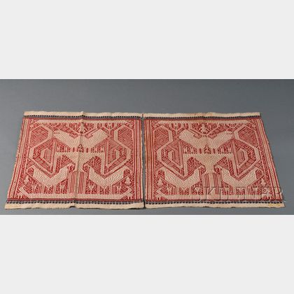 Pair of Indonesian Woven Cotton Textiles