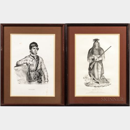 McKenney, Thomas L. (1785-1859) and James Hall (1793-1868) Seventeen Folio Lithographic Portraits [from] History of the Indian Tribes o