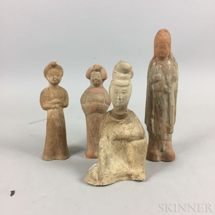Four Tang Pottery Figures