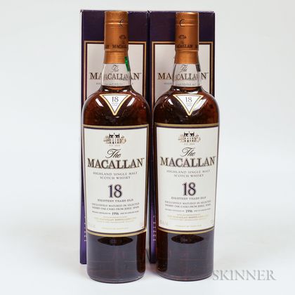 Macallan 18 Years Old, 2 750ml bottles (oc) 