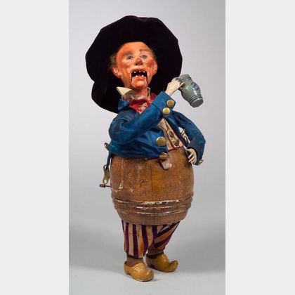 Rare Gustave Vichy Automaton of a Drunkard in a Barrel