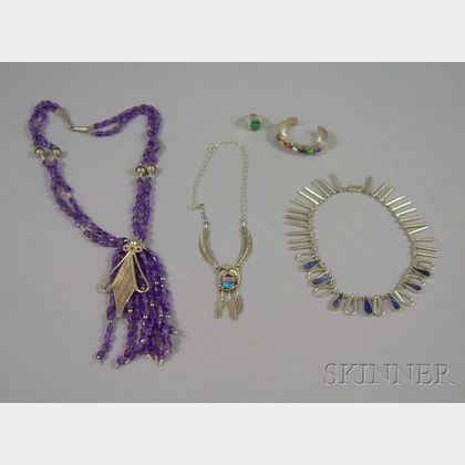 Group of Mexican and Native American Jewelry