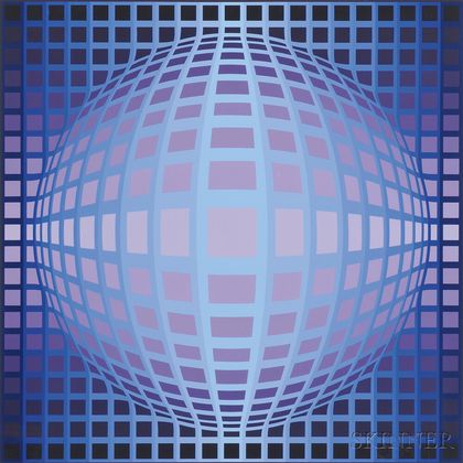 Victor Vasarely (Hungarian/French, 1906-1997) Untitled (Sphere)