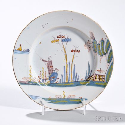 Tin-glazed Earthenware Waterside Plate