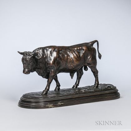 After Isidore Jules Bonheur (French, 1827-1901) Bronze Figure of a Bull