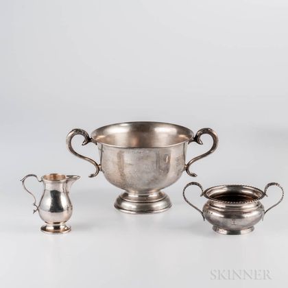 Three Pieces of English Sterling Silver Tableware