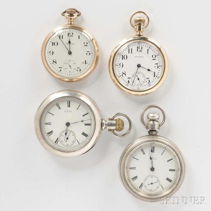 Two Waltham "Vanguard" and Two Other Open-face Watches