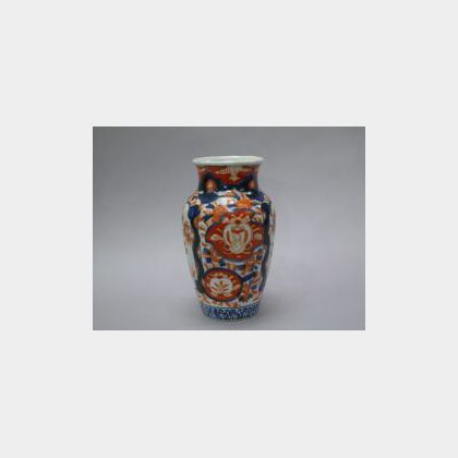 Imari Pattern Porcelain Baluster Vase. 