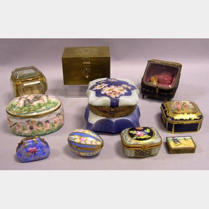 Ten Assorted Small Decorated Boxes