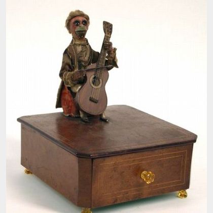 Early Théroude Monkey Cellist Automaton Playing "God Save the Queen"