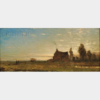 Arthur Quartley (American, 1839-1886) Sunrise, New Jersey Marsh
