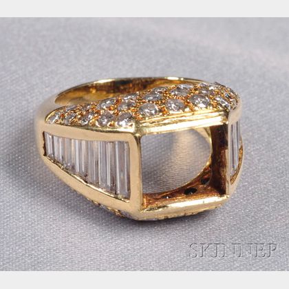 18kt Gold and Diamond Ring Mount