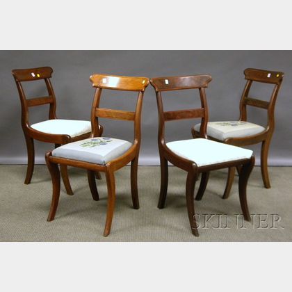 Eight Classical Mahogany and Mahogany Veneer Dining Chairs