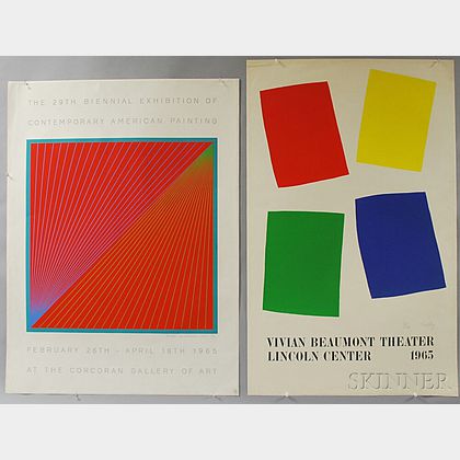 Three Limited Edition Posters: Featuring work by Richard Anuszkiewicz, Ellsworth Kelly, and Charles Hinman: The 29th Biennial Exhibitio