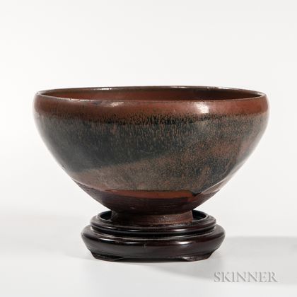 Black-glazed Bowl with Hare's Fur Glaze