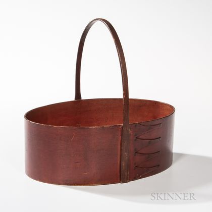 Shaker Red-painted Oval Four-finger Carrier