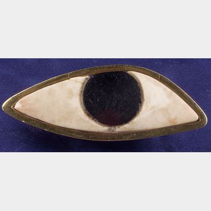 Ancient Egyptian Alabaster and Obsidian Eye