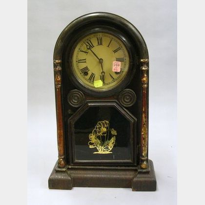 E. N. Welch Rosewood Veneered Shelf Clock