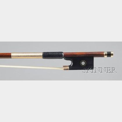 English Gold Mounted Violin Bow, W. E. Hill & Sons