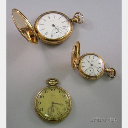 Three Gold-filled Pocket Watches