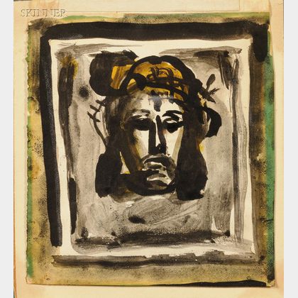 Georges Rouault (French, 1871-1958) La Sainte Face (esquisse)