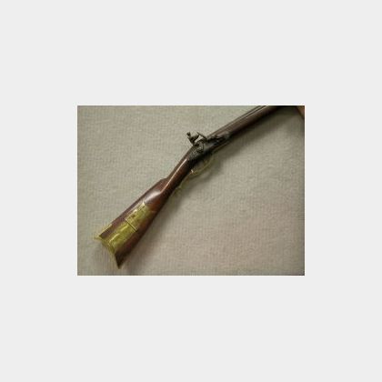 Inlaid Kentucky Flintlock Rifle. 