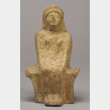 Etruscan Archaic-style Terra-cotta Seated Divinity
