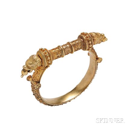 Gold Etruscan Revival Bracelet