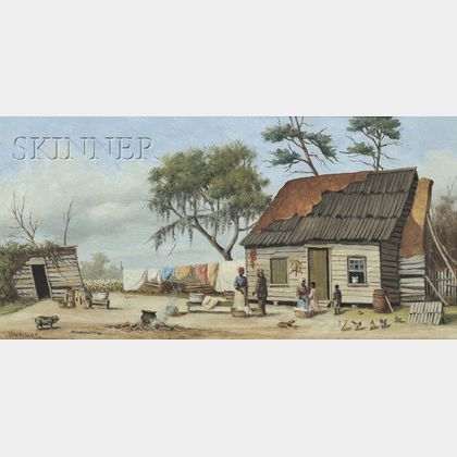 William Aiken Walker (American, 1838-1921) Sharecropper Cabin Scene